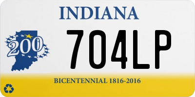 IN license plate 704LP
