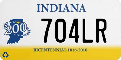 IN license plate 704LR