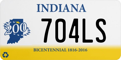 IN license plate 704LS