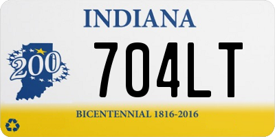IN license plate 704LT