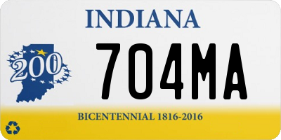 IN license plate 704MA