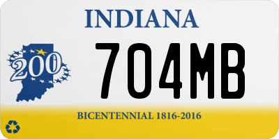 IN license plate 704MB