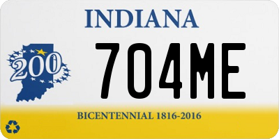 IN license plate 704ME