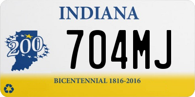 IN license plate 704MJ