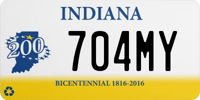 IN license plate 704MY