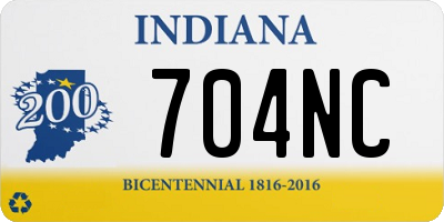 IN license plate 704NC