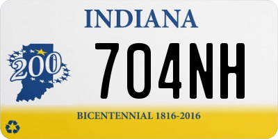 IN license plate 704NH