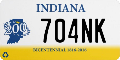 IN license plate 704NK