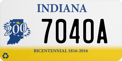 IN license plate 704OA