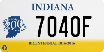 IN license plate 704OF