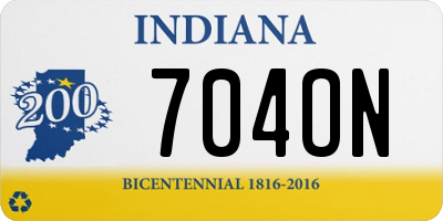 IN license plate 704ON