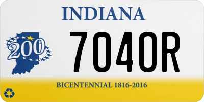IN license plate 704OR