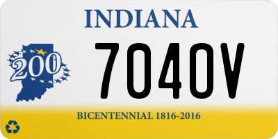 IN license plate 704OV