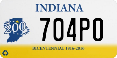 IN license plate 704PO