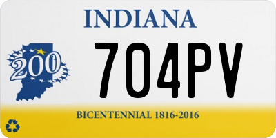 IN license plate 704PV