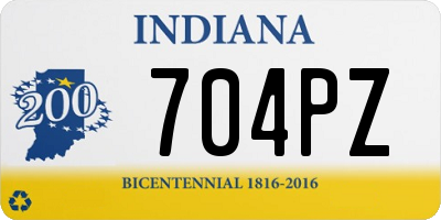 IN license plate 704PZ