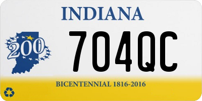 IN license plate 704QC