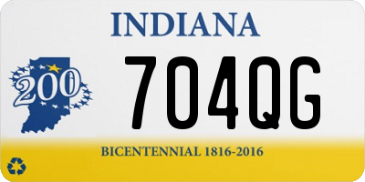 IN license plate 704QG