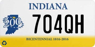 IN license plate 704QH