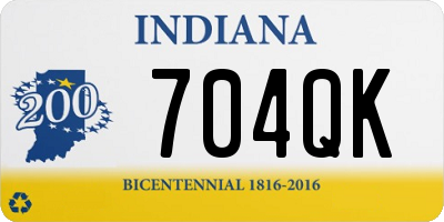 IN license plate 704QK