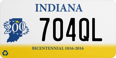 IN license plate 704QL