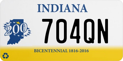 IN license plate 704QN