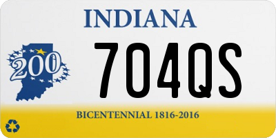 IN license plate 704QS