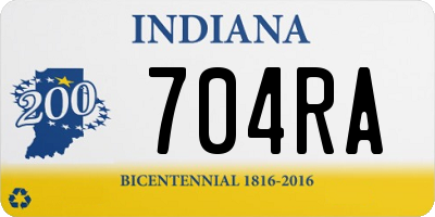 IN license plate 704RA