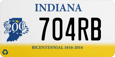 IN license plate 704RB