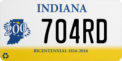 IN license plate 704RD