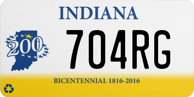 IN license plate 704RG