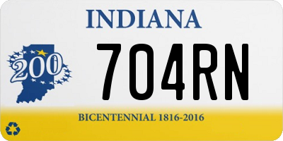 IN license plate 704RN