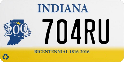 IN license plate 704RU