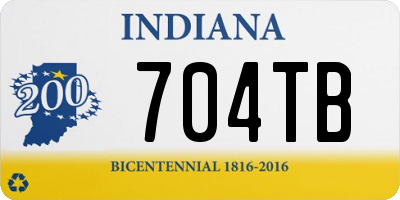 IN license plate 704TB