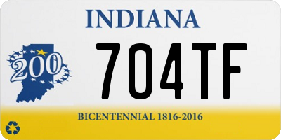 IN license plate 704TF