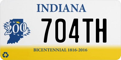 IN license plate 704TH