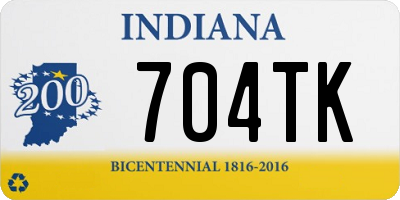 IN license plate 704TK