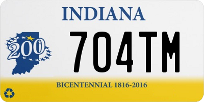 IN license plate 704TM