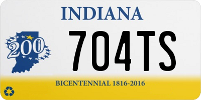 IN license plate 704TS