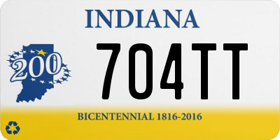 IN license plate 704TT