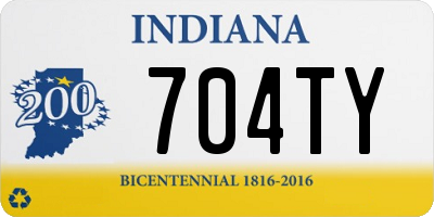 IN license plate 704TY