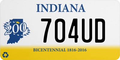 IN license plate 704UD