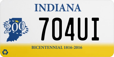 IN license plate 704UI