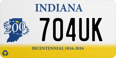 IN license plate 704UK