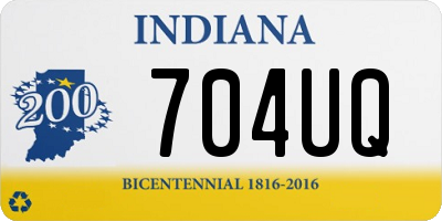 IN license plate 704UQ