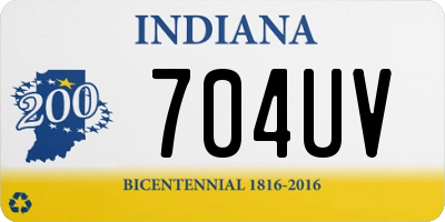 IN license plate 704UV