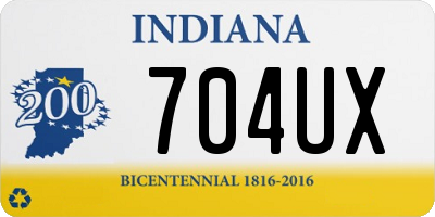 IN license plate 704UX