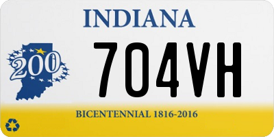 IN license plate 704VH