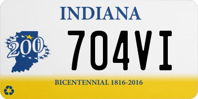 IN license plate 704VI