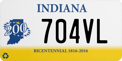 IN license plate 704VL